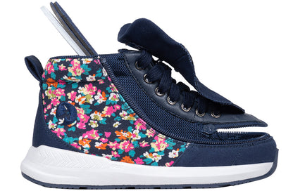 Navy Floral BILLY Goat Classic High Top AFO-Friendly Shoes